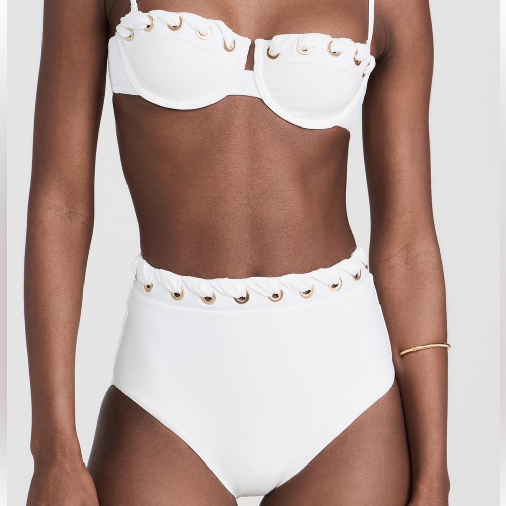 Zimmermann Halliday whipstitch trim bikini bottom